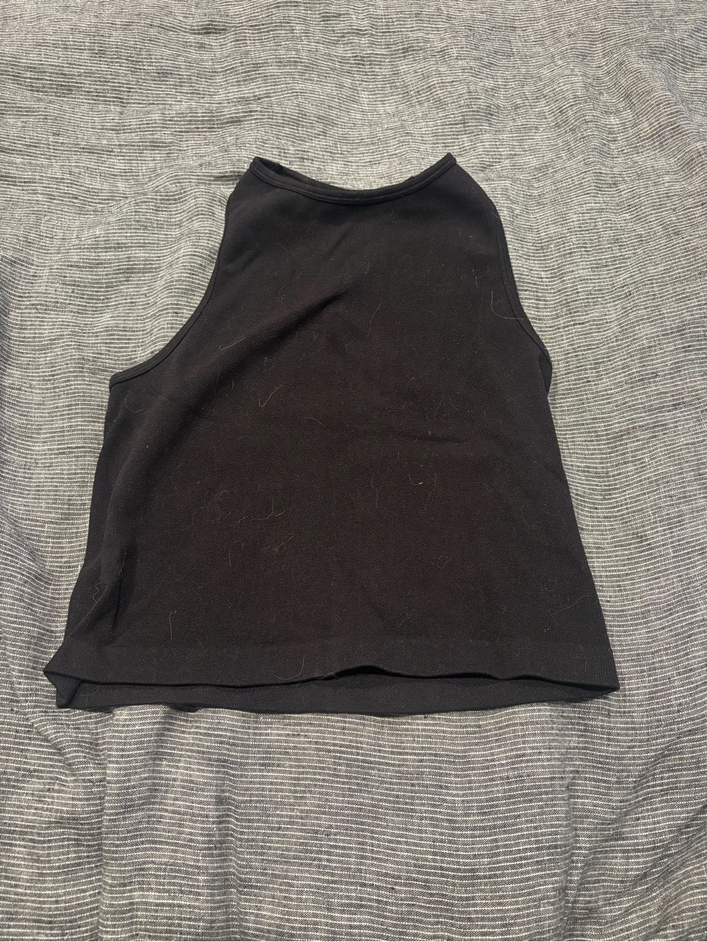 Free People Black High Neck Sleeveless Tank